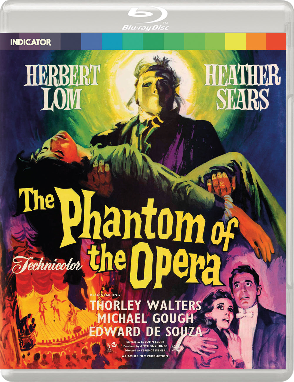 Blu-ray cover for "The Phantom of the Opera" with dramatic character art.