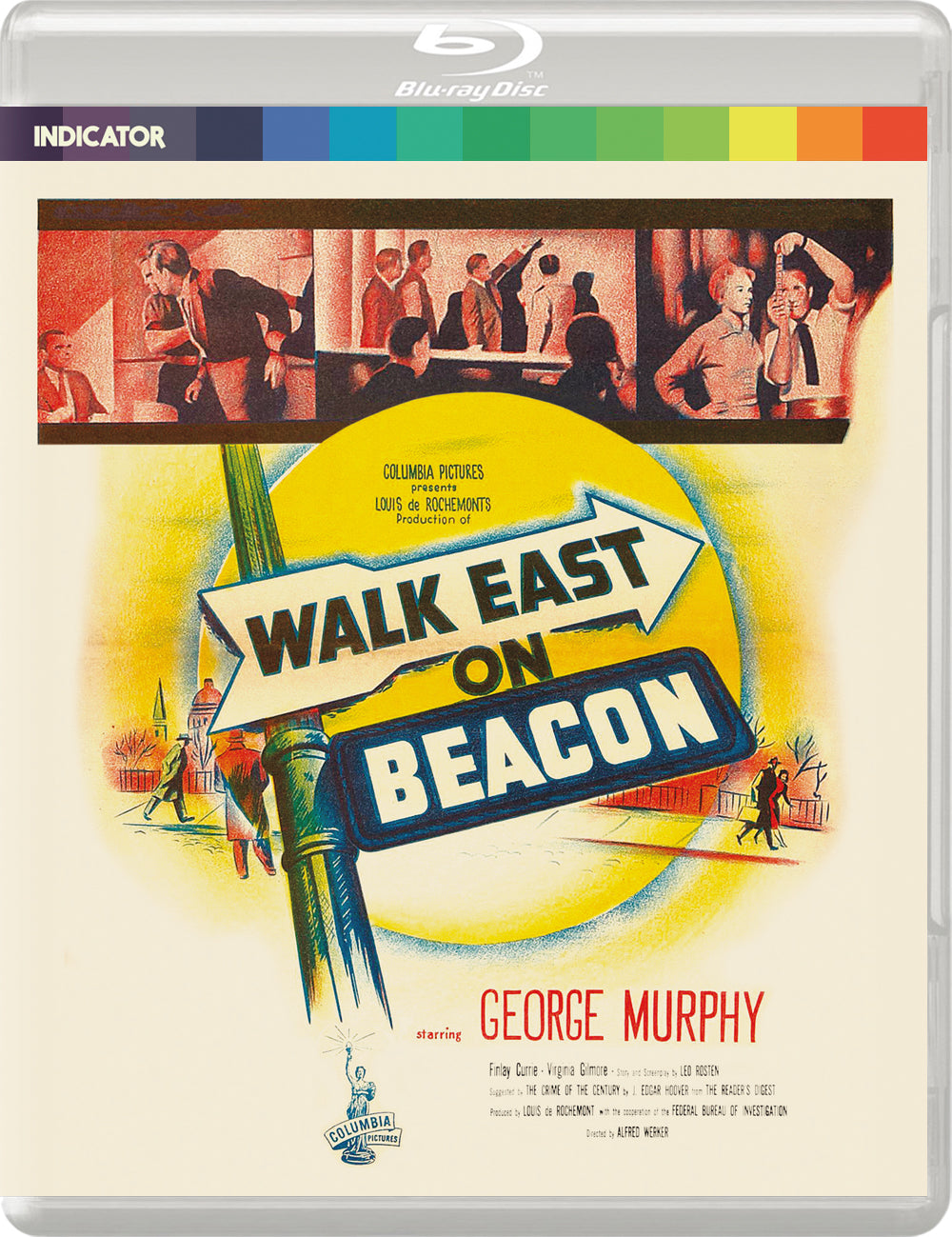 Blu-ray cover for "Walk East On Beacon" featuring a street sign and figures.