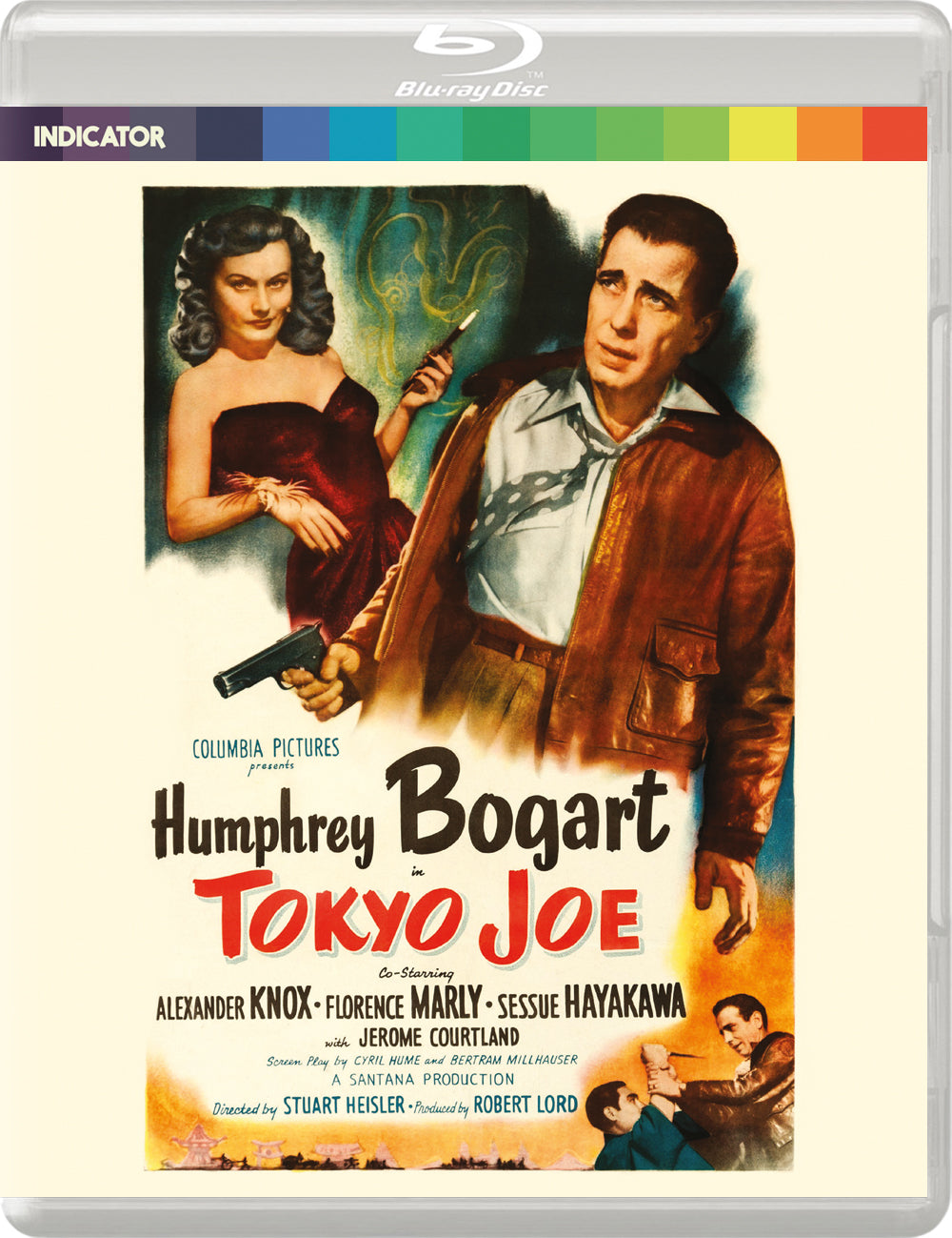 Blu-ray cover for "Tokyo Joe" featuring Humphrey Bogart and two women.