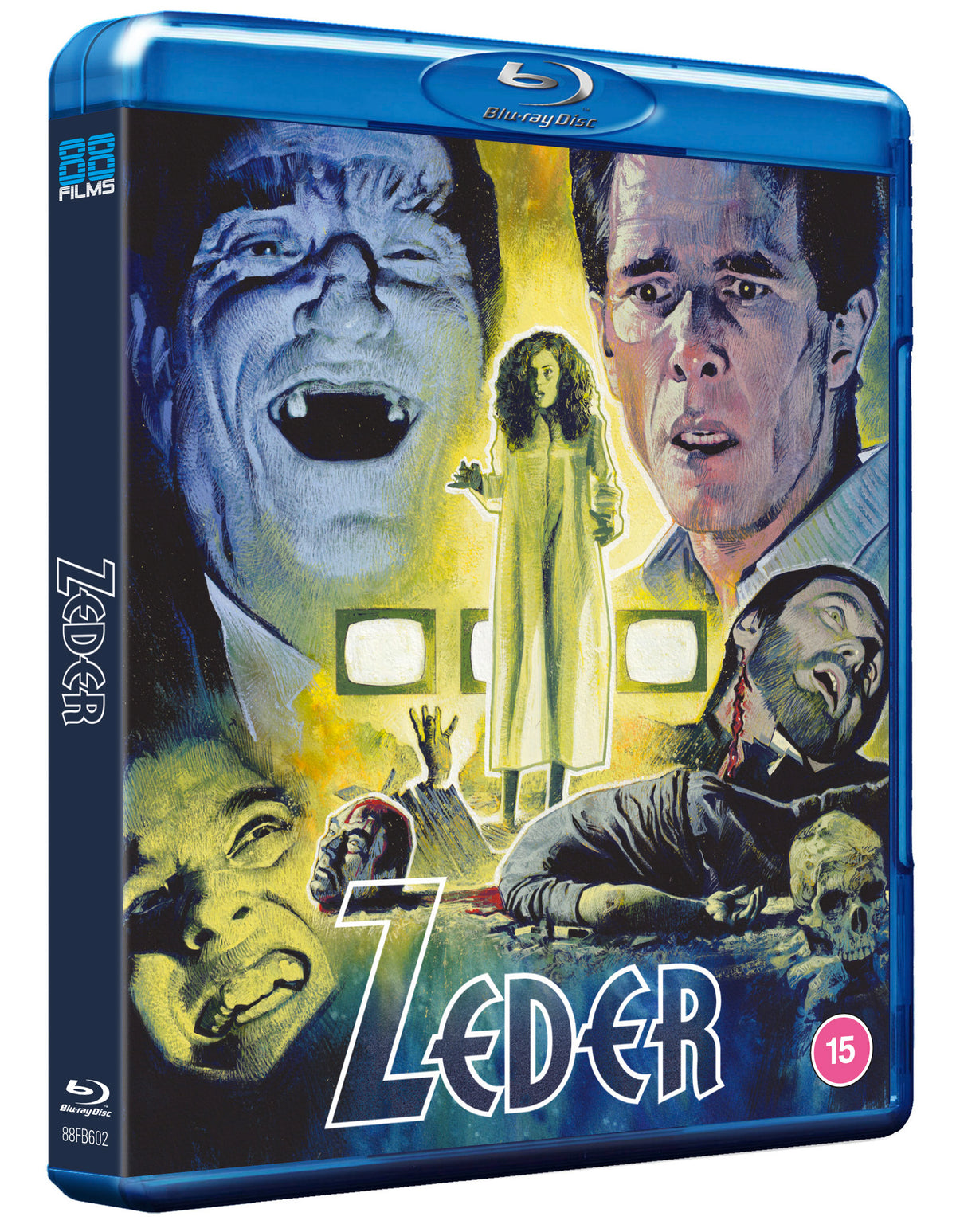 Blu-ray case for horror film "Zeder" with painted figures and title.