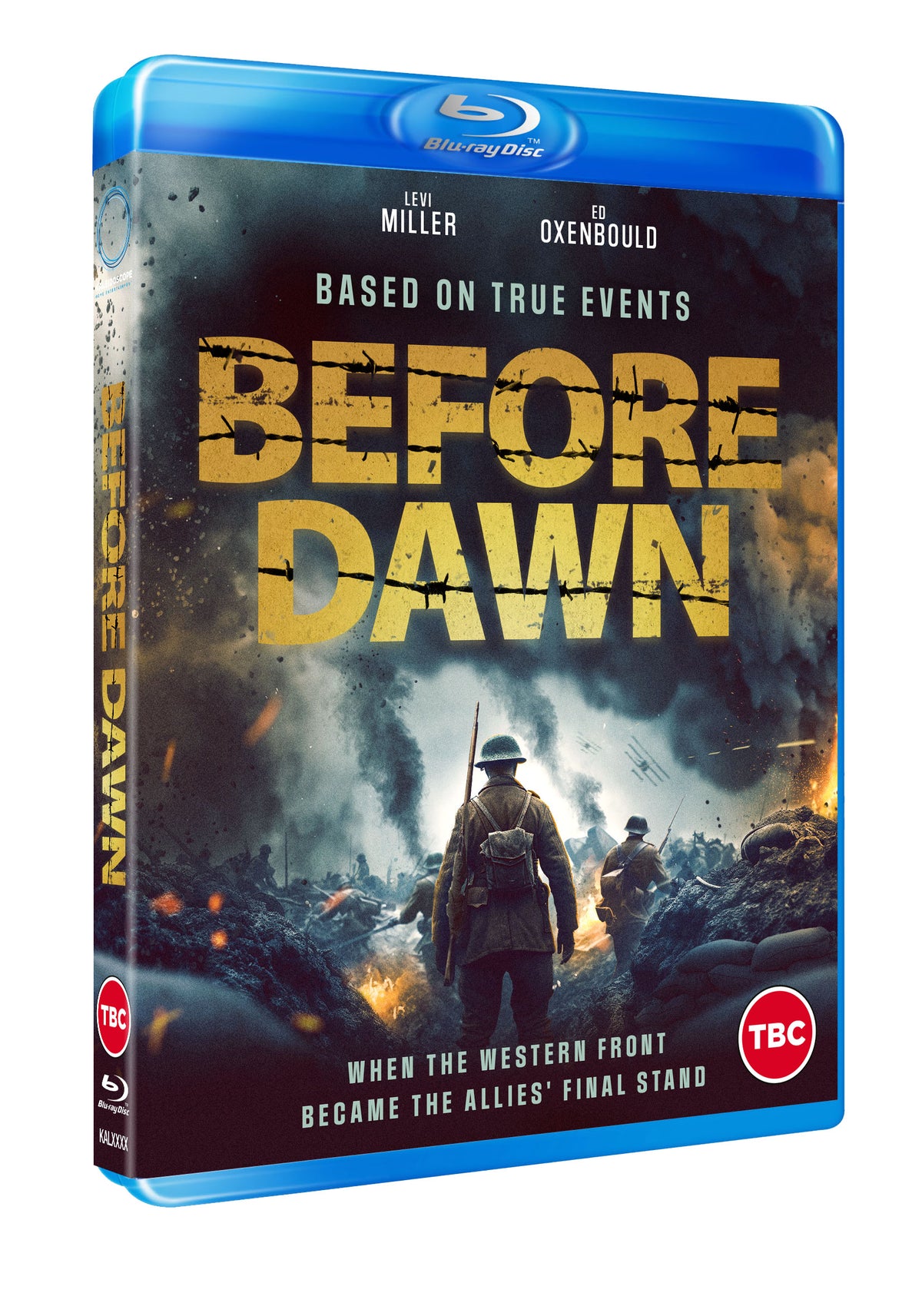 Blu-ray case for “Before Dawn,” depicting soldiers in a war scene.