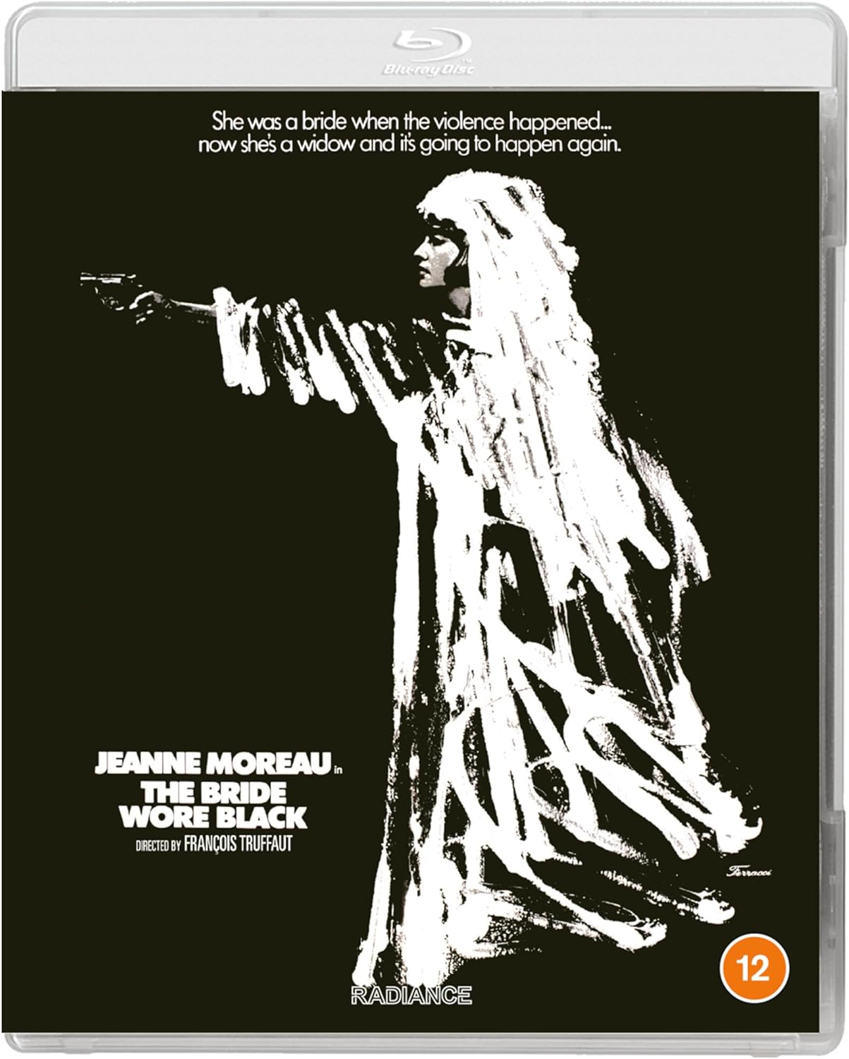 Blu-ray cover for "The Bride Wore Black" featuring a woman in a veil.