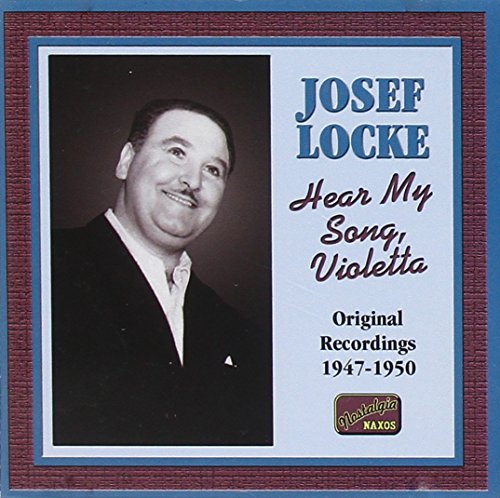 "CD cover with black and white portrait of Josef Locke and red, blue border."