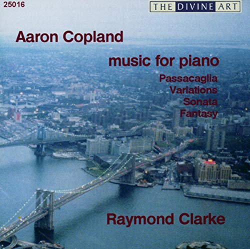CD cover for Copland’s piano music performed by Raymond Clarke.