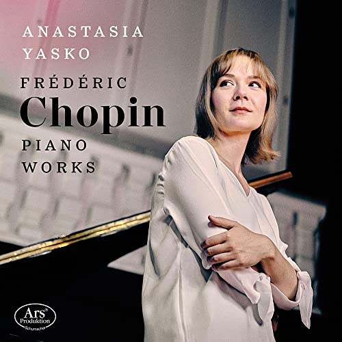 CD cover featuring pianist Anastasia Yasko and composer Frédéric Chopin’s name.