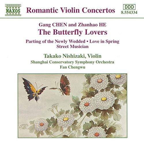 CD cover for "The Butterfly Lovers" violin concerto with butterfly imagery.