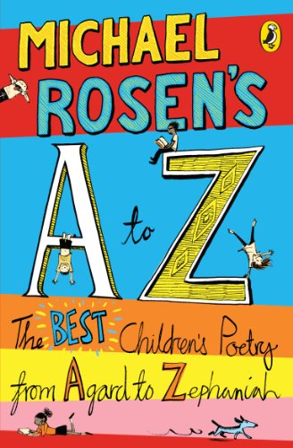 "Book cover with colorful background, large 'A to Z' letters, and playful illustrations."