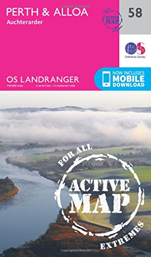 Landranger Active (58) Perth & Alloa, Auchterarder (OS Landranger Active Map)