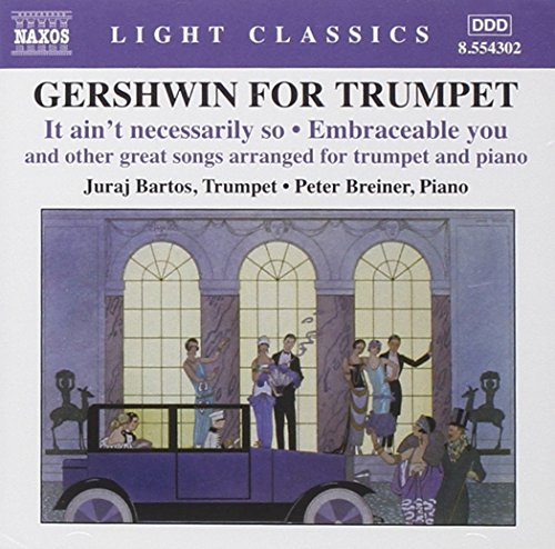 CD cover: "Gershwin for Trumpet" with illustrated Art Deco scene.