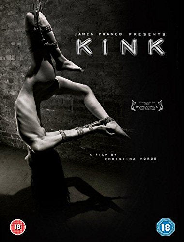 Black and white DVD cover featuring a man and woman in a bondage scene.