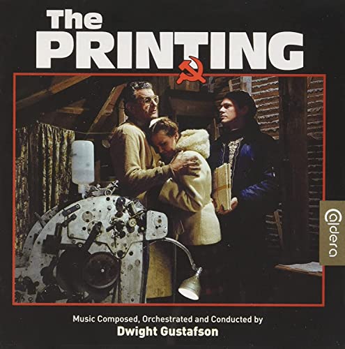 CD cover for "The Printing" featuring three people and printing machinery.