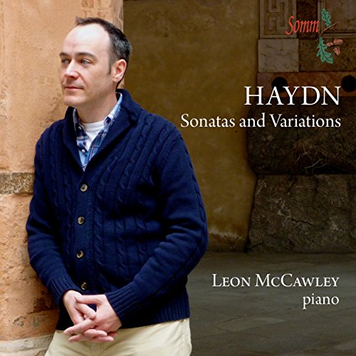 CD cover featuring pianist Leon McCawley, performing Haydn sonatas.