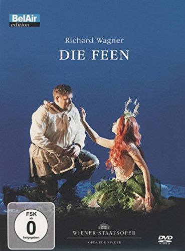 DVD cover for Wagner's Die Feen showing a man and a fairy on stage.