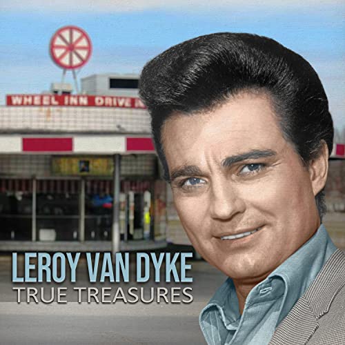 Leroy Van Dyke portrait in front of the Wheel Inn Drive-In restaurant.