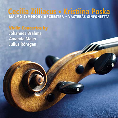 CD cover featuring a close-up of a violin scroll and names of composers.