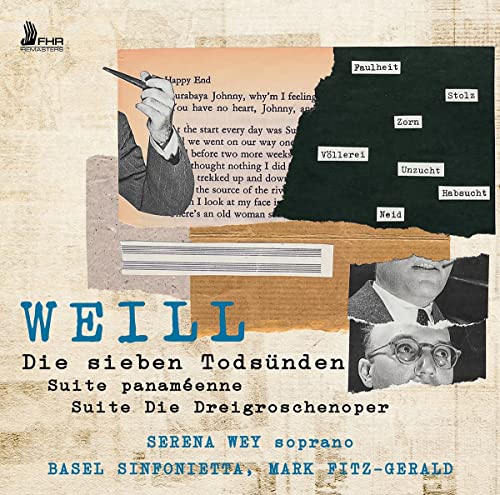 CD cover for Kurt Weill compositions with collage of photos and text.