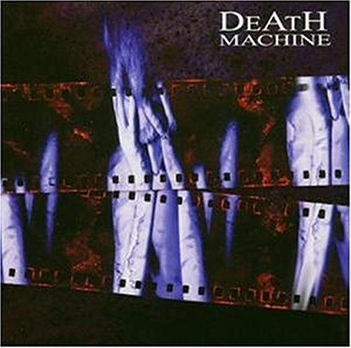 CD cover for Death Machine featuring blue figures on film strips against dark background.