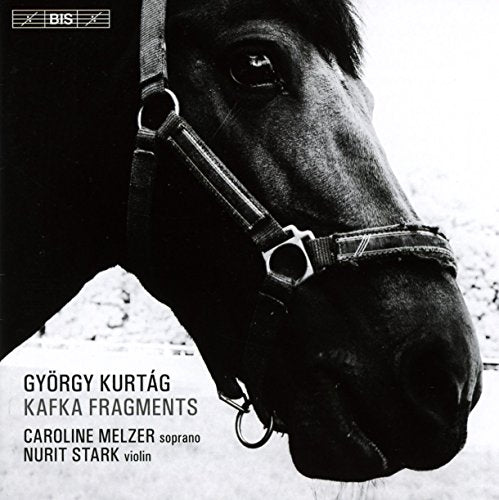 Black and white image of a horse's head on a CD cover.