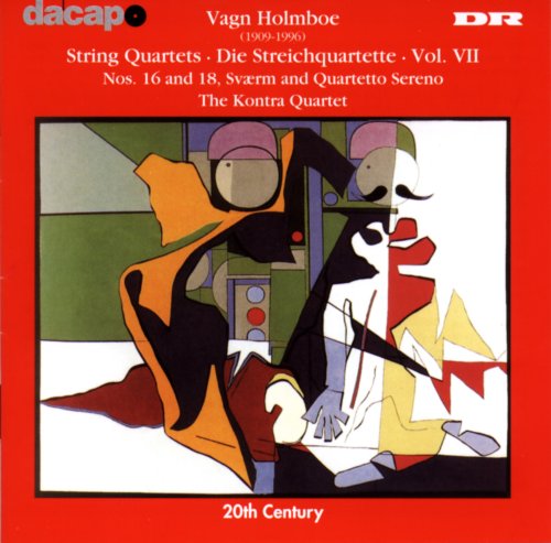 Red CD cover with abstract illustration of musicians and white text.