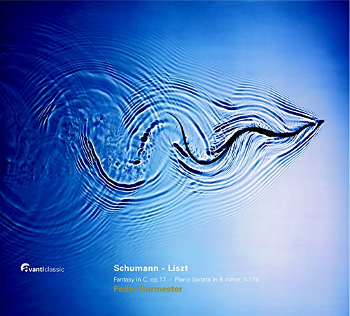 "Blue album cover with ripples, featuring Evanti Classic logo and artist Pedro Burmester's name."