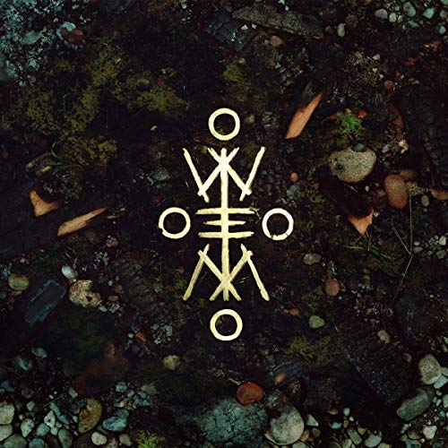 Album cover with golden symbol on a dark, textured, earthy background.