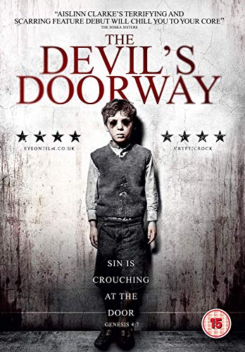 DVD cover for horror film "The Devil's Doorway" featuring a young boy.