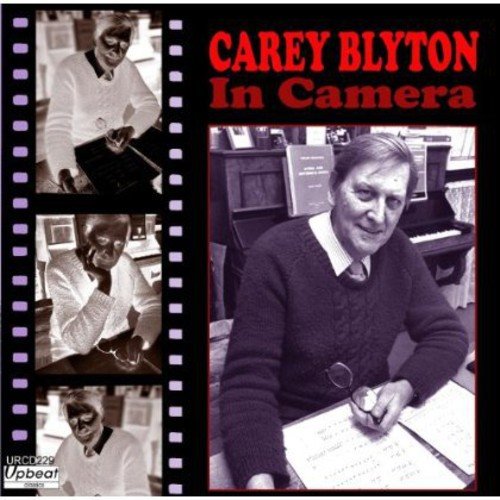 "CD cover with black and white photos of Carey Blyton and red title text."