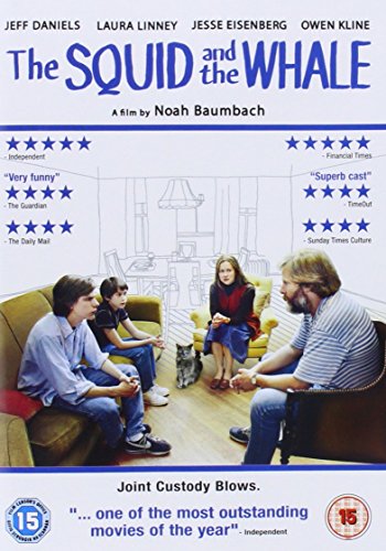 DVD cover for "The Squid and the Whale" with family scene and reviews.