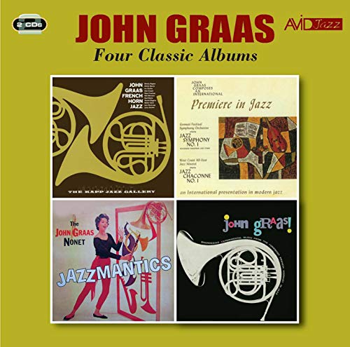 CD cover featuring four John Graas jazz album artworks on a yellow background.