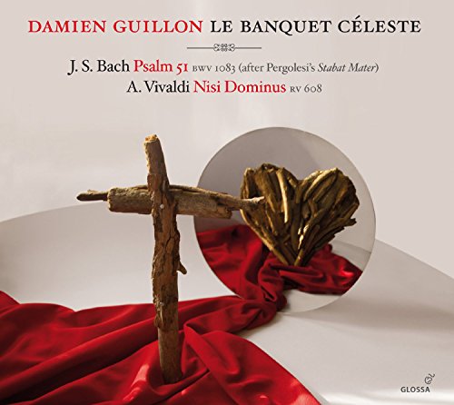 CD cover: wooden cross and heart on red fabric, religious theme.