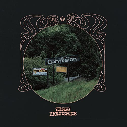 Album cover for Trace Mountains’ “House Of Confusion” with a forest scene.