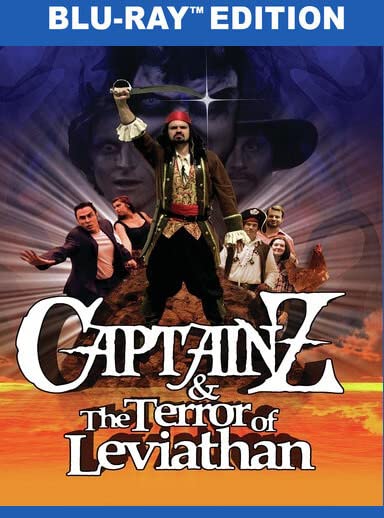 Blu-ray cover for "Captain Z & The Terror Of Leviathan" featuring a pirate.