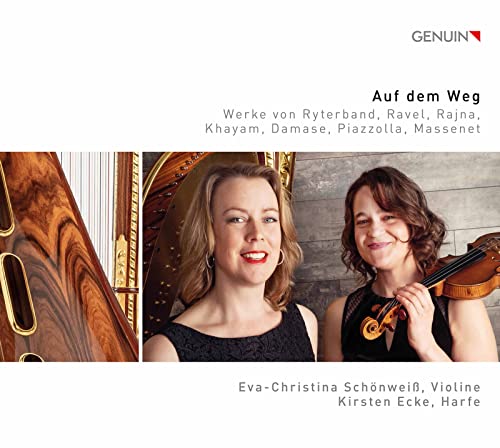 CD cover featuring two women with a violin and harp, titled "Auf dem Weg".