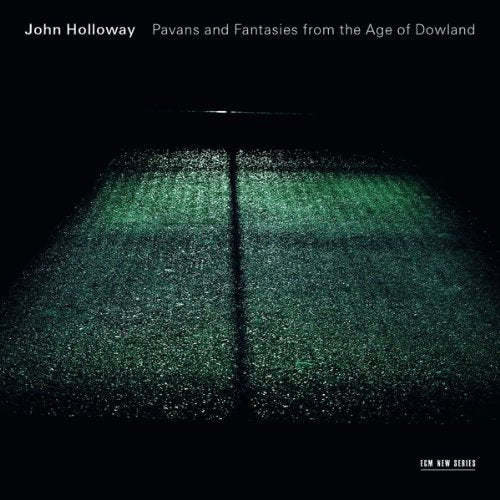 "CD cover with green, speckled, abstract design on black background, artist and title displayed."