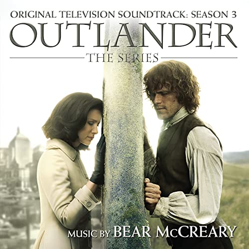 Outlander Season 3 soundtrack CD cover featuring Jamie and Claire Fraser.