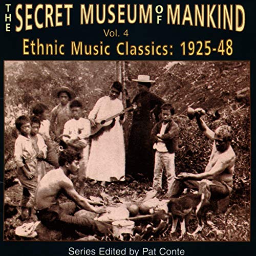 CD cover: vintage photo of people with musical instruments outdoors.