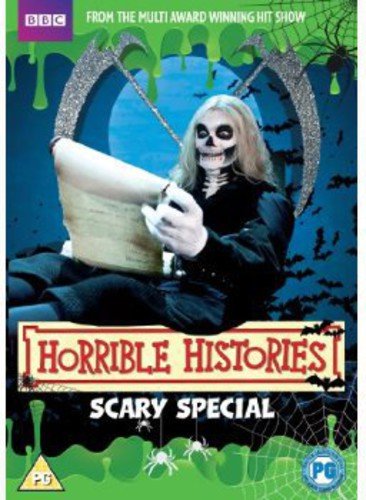 DVD cover: skeleton with scythe, “Horrible Histories - Scary Special” text.