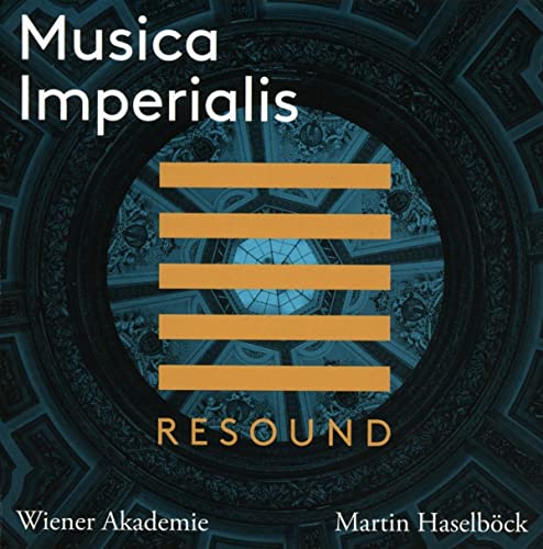 CD cover for “Musica Imperialis” by Martin Haselböck, ornate ceiling design.