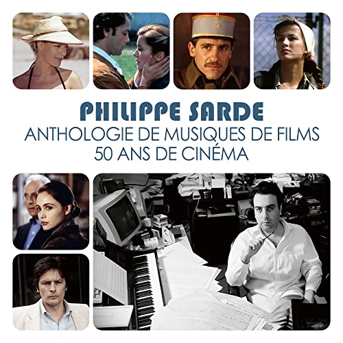 CD cover for "Philippe Sarde - Anthologie de musiques de films" with film stills.