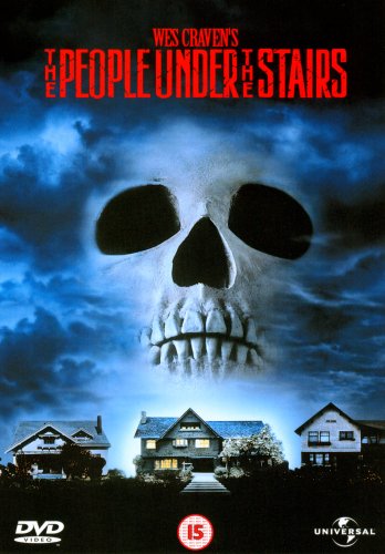 DVD cover for "The People Under The Stairs" featuring a skull and house.