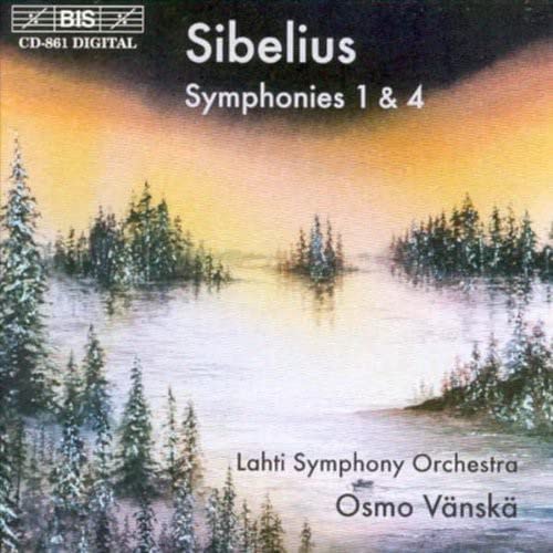 CD cover: Finnish landscape with trees reflected in water, “Sibelius” text.