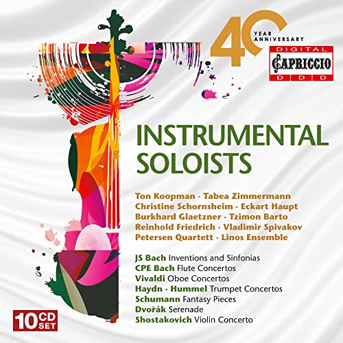 CD cover for "Instrumental Soloists" celebrating Capriccio's 40th anniversary.