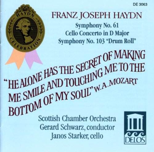 Haydn CD cover with light blue background, text, and logo.