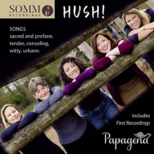 CD cover featuring five smiling women leaning on wooden posts.