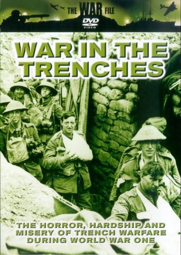DVD cover depicting soldiers in a World War One trench.