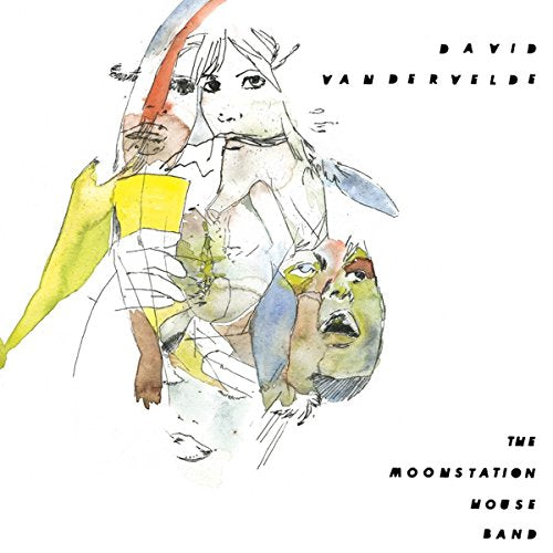 Watercolor-style album cover featuring layered, fragmented portraits and text.
