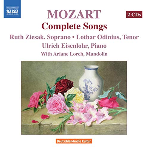 CD cover for Mozart Complete Songs featuring a floral still life.