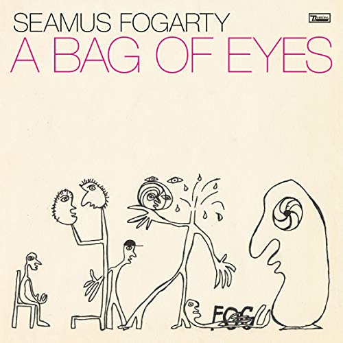 Album cover for Seamus Fogarty’s “A Bag Of Eyes” with abstract line drawings.