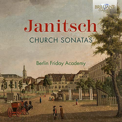 CD cover: "Janitsch Church Sonatas" with a historical townscape.