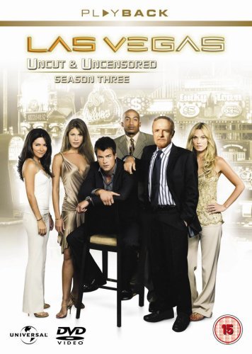 DVD cover for "Las Vegas Season 3" featuring main cast members posing together.